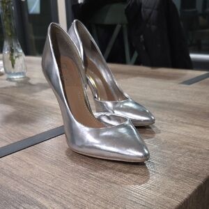 Elegant Silver Women's Heels